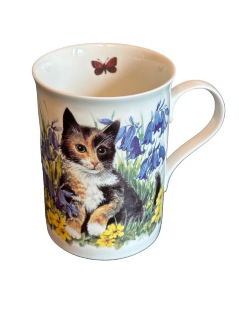 Crown Trent Kittens in the Garden Mug With Butterflies